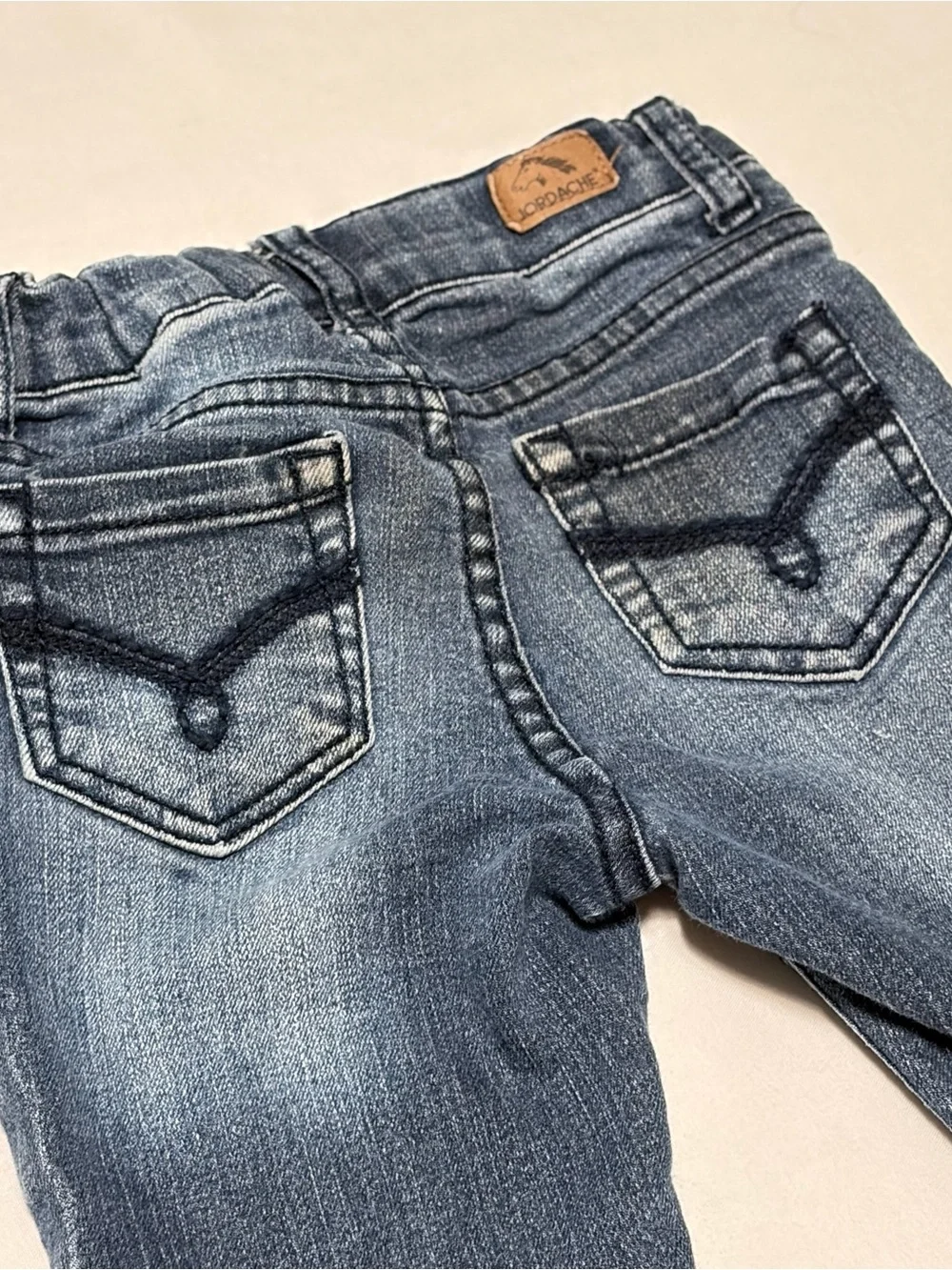 Jordache Flare Girls 3T Jeans With Faded‎ Denim snap and zip close, Discontinued